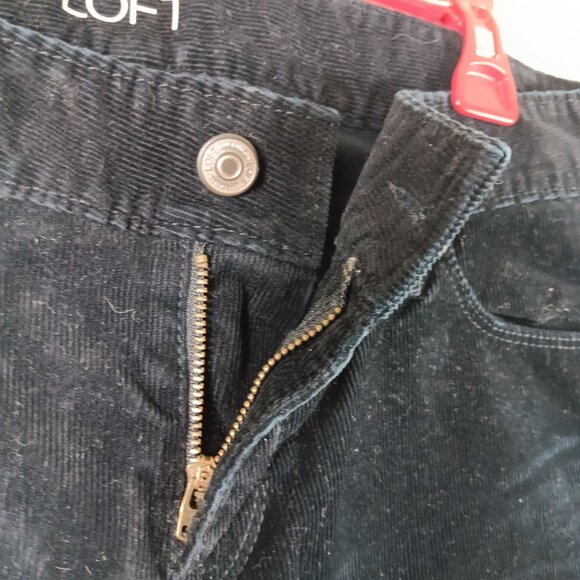 Ann Taylor Loft Womens Curvy Bootcut Corduroy Pants Size 8 Black 34x31 - Picture 9 of 9